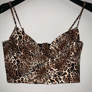 Leather Leopard Corset